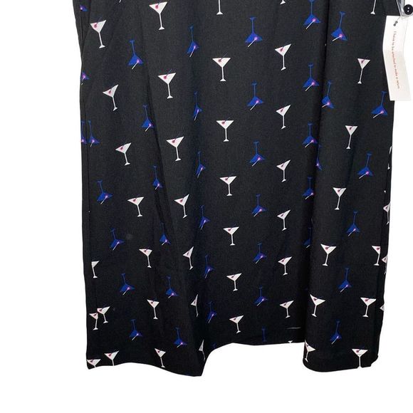 ModCloth just a little something belted shift dress martinis cocktail glass retr - Picture 5 of 9